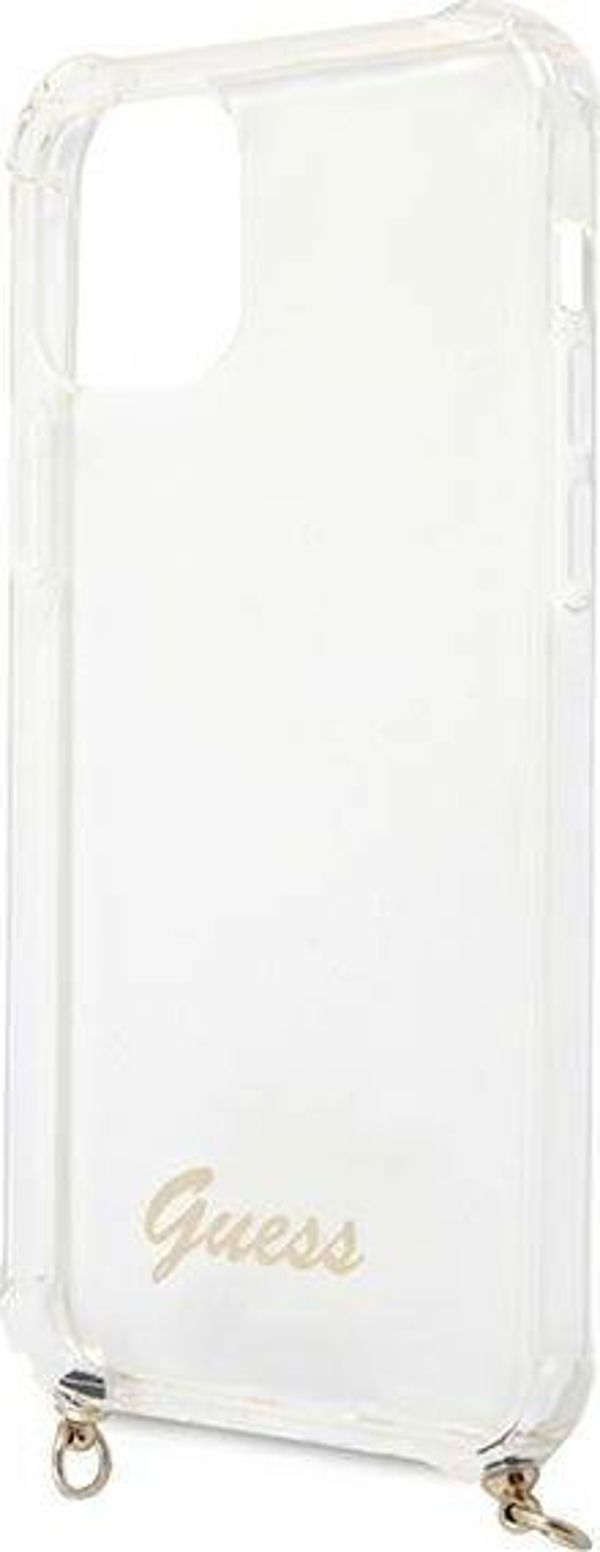 Guess Guess GUHCP12LKC4GSGO iPhone 12 Pro Max 6,7" Διάφανη σκληρή θήκη 4G Χρυσή Αλυσίδα