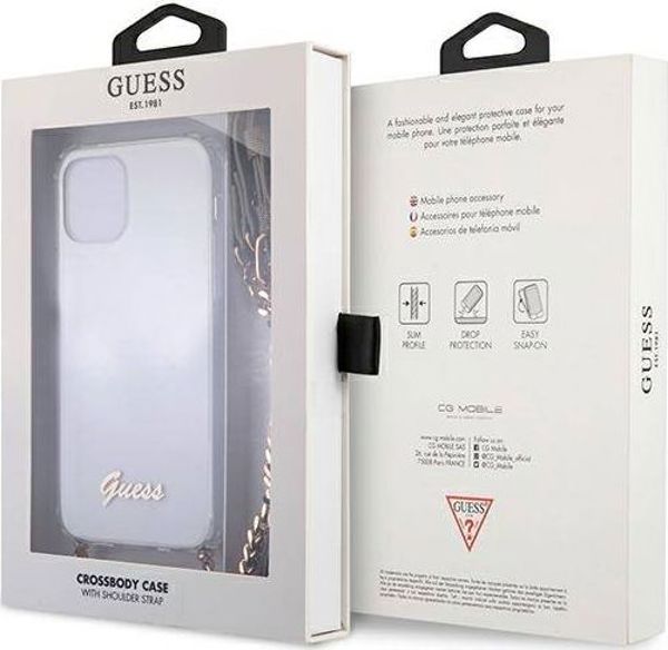 Guess Guess GUHCP12LKC4GSGO iPhone 12 Pro Max 6,7" Διάφανη σκληρή θήκη 4G Χρυσή Αλυσίδα
