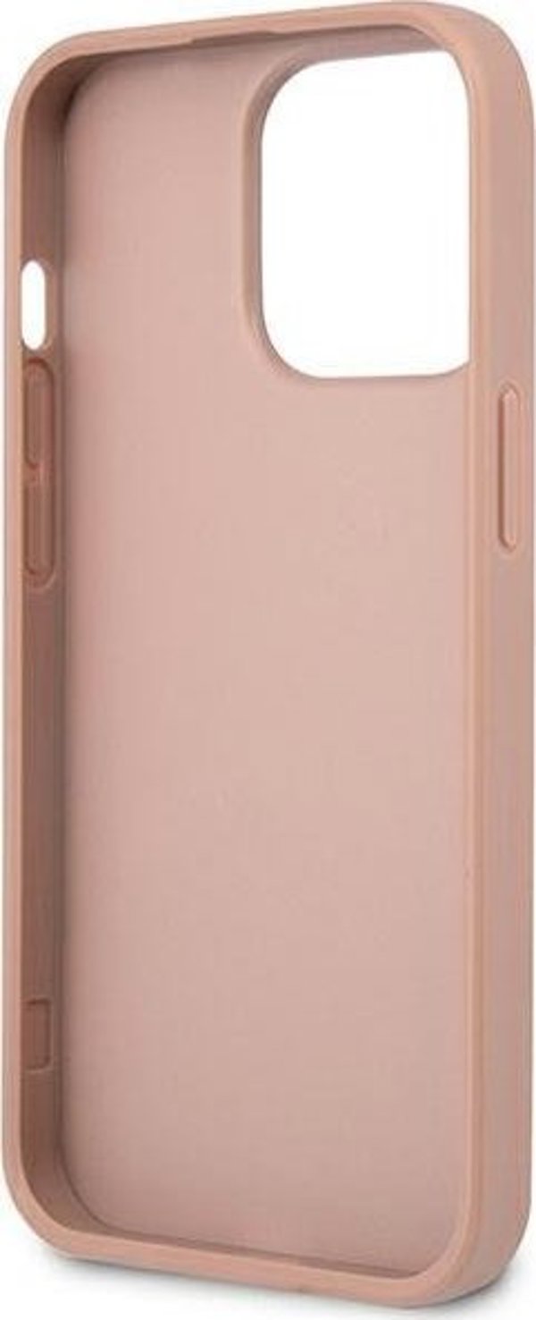 Θήκη Guess για iPhone 14 Pro 6,1" ροζ σκληρή θήκη SaffianoTriangle Logo