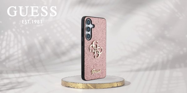 GUESS θήκη για SAMSUNG S25 GUHCS25SHG4SGP (Fixed Glitter Big 4G) ροζ