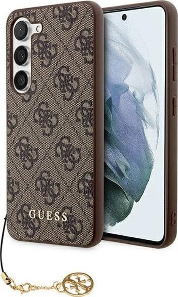 Guess Guess GUHCSA55GF4GBR A55 A556 καφέ σκληρή θήκη 4G Charms Collection