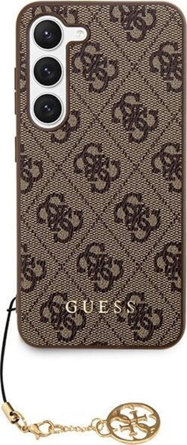 Guess Guess GUHCSA55GF4GBR A55 A556 καφέ σκληρή θήκη 4G Charms Collection