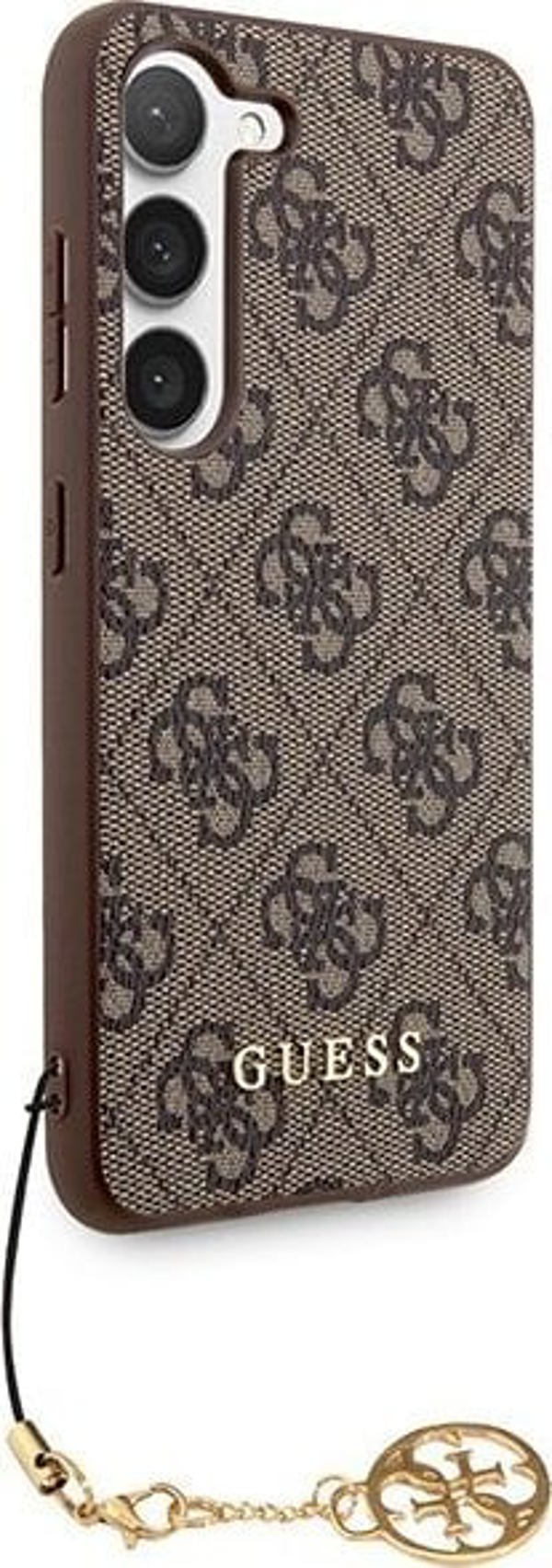 Guess Guess GUHCSA55GF4GBR A55 A556 καφέ σκληρή θήκη 4G Charms Collection