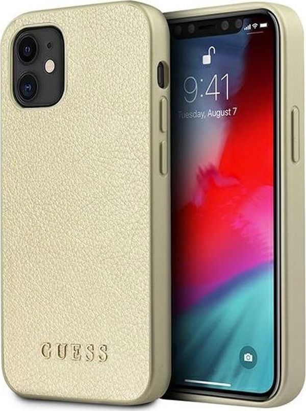 Guess Guess GUHCP12SIGLGO iPhone 12 mini 5,4" χρυσό σκληρή θήκη Ιριδίζον