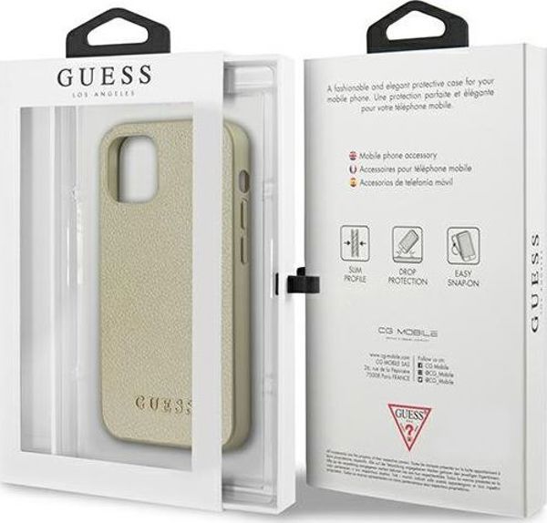 Guess Guess GUHCP12SIGLGO iPhone 12 mini 5,4" χρυσό σκληρή θήκη Ιριδίζον