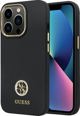 Guess Guess GUHCP13LM4DGPK iPhone 13 Pro / 13 6.1" μαύρη σκληρή θήκη σιλικόνης με λογότυπο Strass 4G