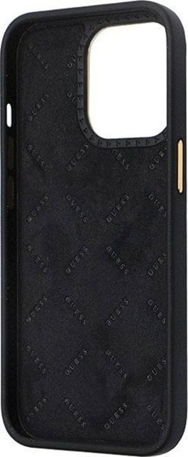 Guess Guess GUHCP13LM4DGPK iPhone 13 Pro / 13 6.1" μαύρη σκληρή θήκη σιλικόνης με λογότυπο Strass 4G
