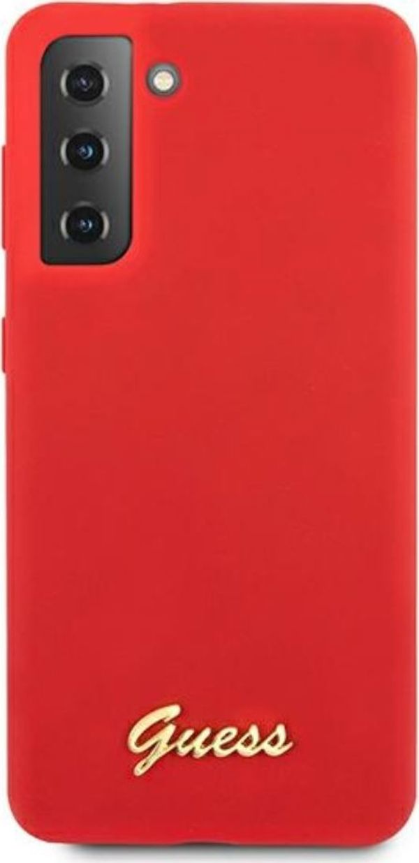 Guess Guess GUHCS21MLSLMGRE S21+ G996 κόκκινη/red σκληρή θήκη σιλικόνης Script Metal Logo