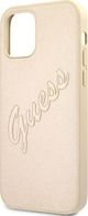 Case IPHONE 12 PRO MAX Guess Hardcase Saffiano Vintage Script (GUHCP12LRSAVSLG) gold
