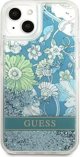 Guess Θήκη Guess GUHCP13MLFLSN Apple iPhone 13 πράσινο σκληρή θήκη Flower Liquid Glitter