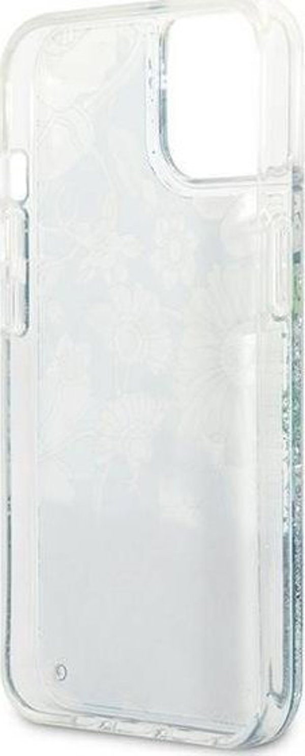 Guess Θήκη Guess GUHCP13MLFLSN Apple iPhone 13 πράσινο σκληρή θήκη Flower Liquid Glitter