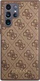 Guess case for Samsung Galaxy S23 Ultra GUHCS23LG4GFBR brown hard case 4G Metal Gold Logo 3666339117009