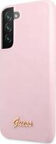Guess case for Samsung Galaxy S22 Plus GUHCS22MLSLMGLA lavender hardcase Silicone Script Metal Logo 3666339042516