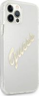 Guess Guess GUHCP12LKTRSVGO iPhone 12 Pro Max 6,7" Διάφανη σκληρή θήκη Vintage Script Χρυσό
