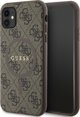 Guess Guess GUHMN61G4GFRW iPhone 11 6.1" / Xr καφέ σκληρή θήκη 4G Collection Leather Metal Logo MagSafe