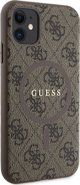 Guess Guess GUHMN61G4GFRW iPhone 11 6.1" / Xr καφέ σκληρή θήκη 4G Collection Leather Metal Logo MagSafe
