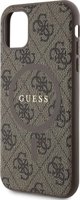 Guess Guess GUHMN61G4GFRW iPhone 11 6.1" / Xr καφέ σκληρή θήκη 4G Collection Leather Metal Logo MagSafe