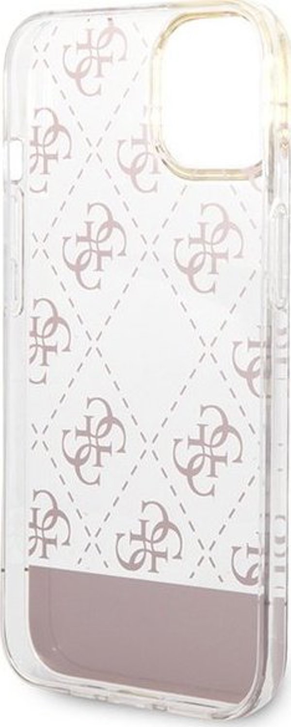 Guess Θήκη Guess GUHCP14MHG4MHP Apple iPhone 14 Plus ροζ σκληρή θήκη 4G Pattern Script