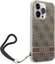 Guess case for iPhone 14 Pro 6,1" GUOHCP14LH4STW brown HC PC/TPU Print 4G Cord 3666339093853