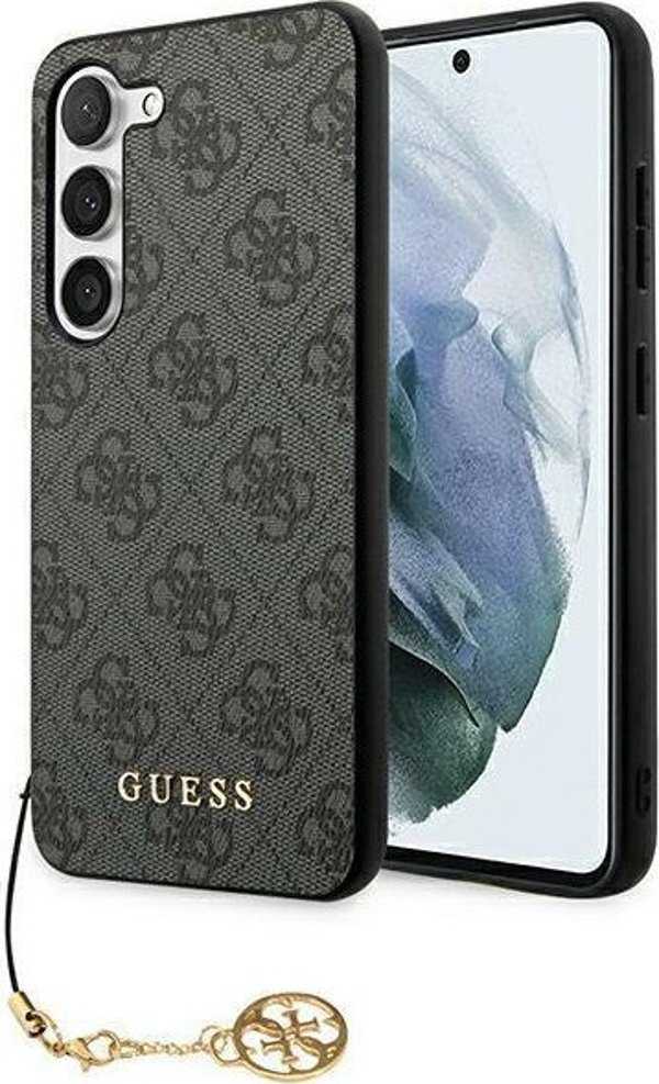 Θήκη Guess για Samsung Galaxy A55 GUHCSA55GF4GGR μαύρη HC PU 4G με charm 3666339259679