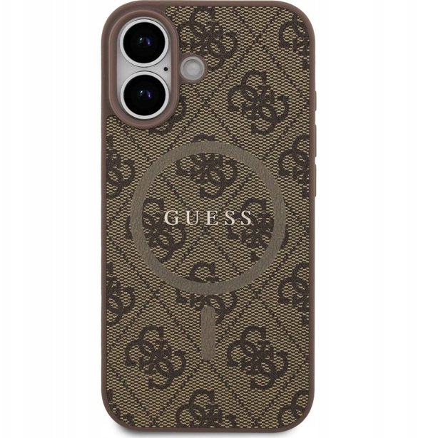 GUESS θήκη για IPHONE 17 συμβατή με MagSafe GUHMP17SG4GFRW (PU 4G Ring Classic Logo) καφέ
