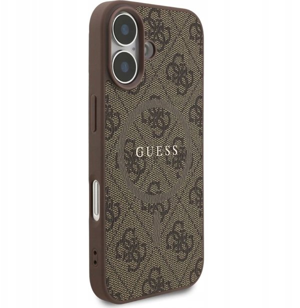 GUESS θήκη για IPHONE 17 συμβατή με MagSafe GUHMP17SG4GFRW (PU 4G Ring Classic Logo) καφέ