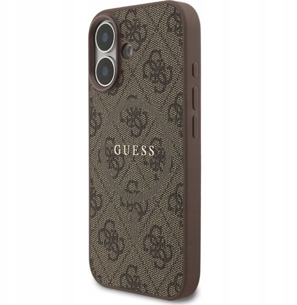 GUESS θήκη για IPHONE 17 συμβατή με MagSafe GUHMP17SG4GFRW (PU 4G Ring Classic Logo) καφέ