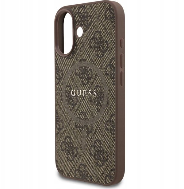 GUESS θήκη για IPHONE 17 συμβατή με MagSafe GUHMP17SG4GFRW (PU 4G Ring Classic Logo) καφέ