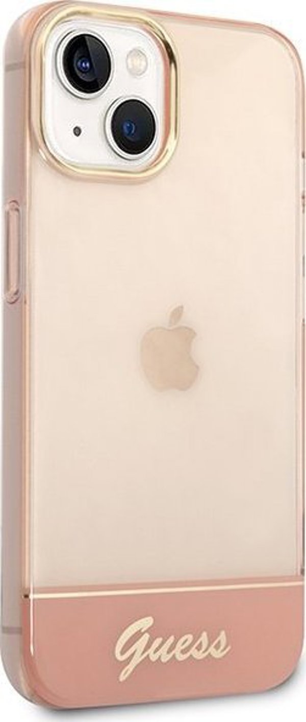 Guess Θήκη Guess GUHCP14MHGCOP Apple iPhone 14 Plus ροζ/ροζ σκληρή θήκη Ημιδιαφανής