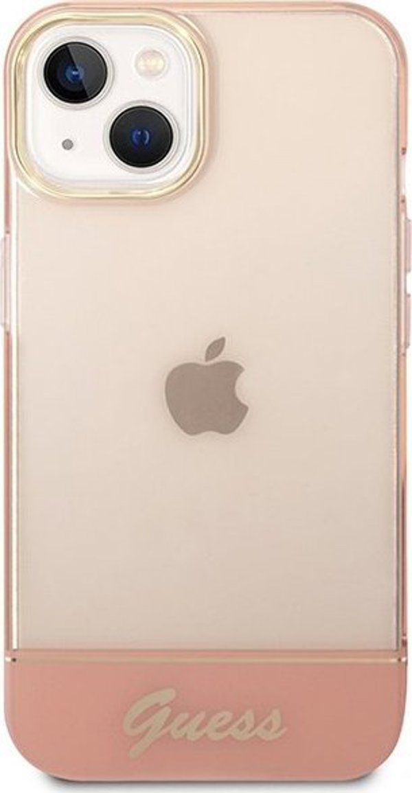Guess Θήκη Guess GUHCP14MHGCOP Apple iPhone 14 Plus ροζ/ροζ σκληρή θήκη Ημιδιαφανής