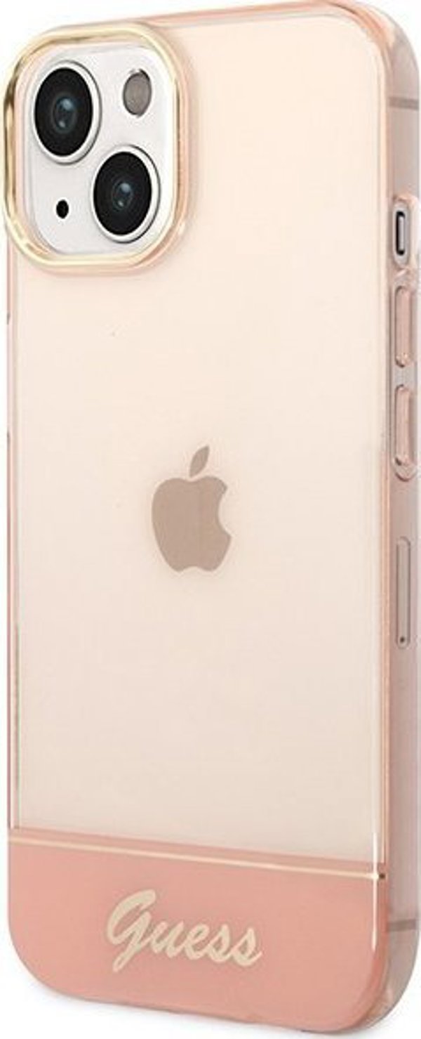 Guess Θήκη Guess GUHCP14MHGCOP Apple iPhone 14 Plus ροζ/ροζ σκληρή θήκη Ημιδιαφανής