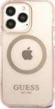 Guess Guess GUHMP13XHTCMP iPhone 13 Pro Max 6,7" ροζ σκληρή θήκη Χρυσό Περίγραμμα Ημιδιαφανές MagSafe NoSize
