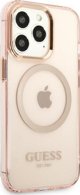 Guess Guess GUHMP13XHTCMP iPhone 13 Pro Max 6,7" ροζ σκληρή θήκη Χρυσό Περίγραμμα Ημιδιαφανές MagSafe NoSize