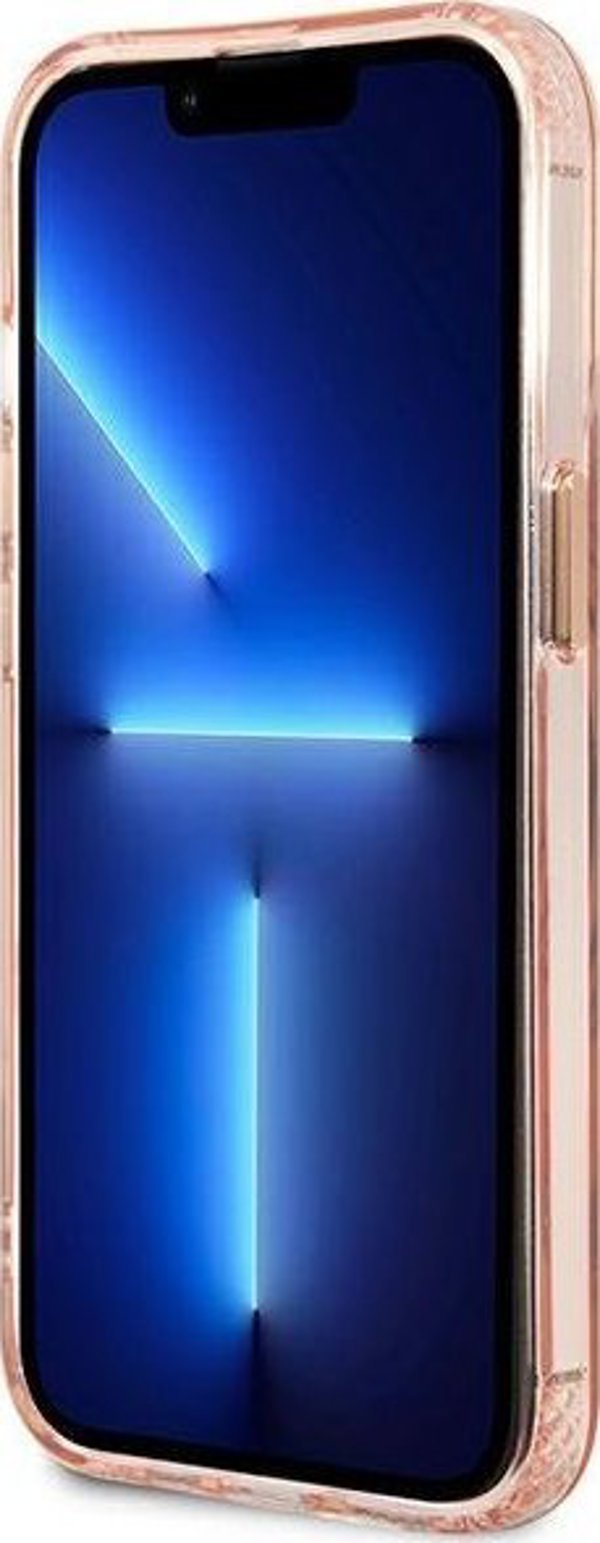 Guess Guess GUHMP13XHTCMP iPhone 13 Pro Max 6,7" ροζ σκληρή θήκη Χρυσό Περίγραμμα Ημιδιαφανές MagSafe NoSize