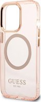 Guess Guess GUHMP13XHTCMP iPhone 13 Pro Max 6,7" ροζ σκληρή θήκη Χρυσό Περίγραμμα Ημιδιαφανές MagSafe NoSize