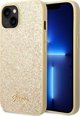 Guess Guess Glitter Flakes Metal Logo Case - Θήκη iPhone 14 Plus (χρυσό)