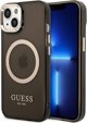 Guess case for iPhone 14 Plus 6,7" GUHMP14MHTCMK black HC Magsafe Gold Outline Translucent 3666339069599