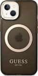 Guess case for iPhone 14 Plus 6,7" GUHMP14MHTCMK black HC Magsafe Gold Outline Translucent 3666339069599