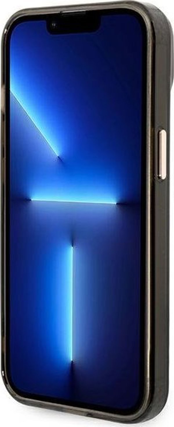 Guess case for iPhone 14 Plus 6,7" GUHMP14MHTCMK black HC Magsafe Gold Outline Translucent 3666339069599
