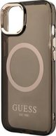 Guess case for iPhone 14 Plus 6,7" GUHMP14MHTCMK black HC Magsafe Gold Outline Translucent 3666339069599