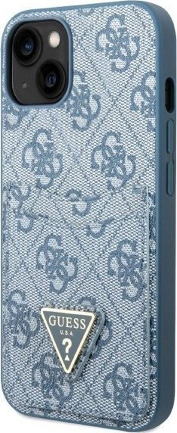 Guess Guess GUHCP13SP4TPB iPhone 13 mini 5,4" μπλε σκληρή θήκη 4G Triangle Logo Cardslot NoSize