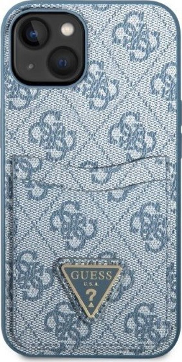 Guess Guess GUHCP13SP4TPB iPhone 13 mini 5,4" μπλε σκληρή θήκη 4G Triangle Logo Cardslot NoSize