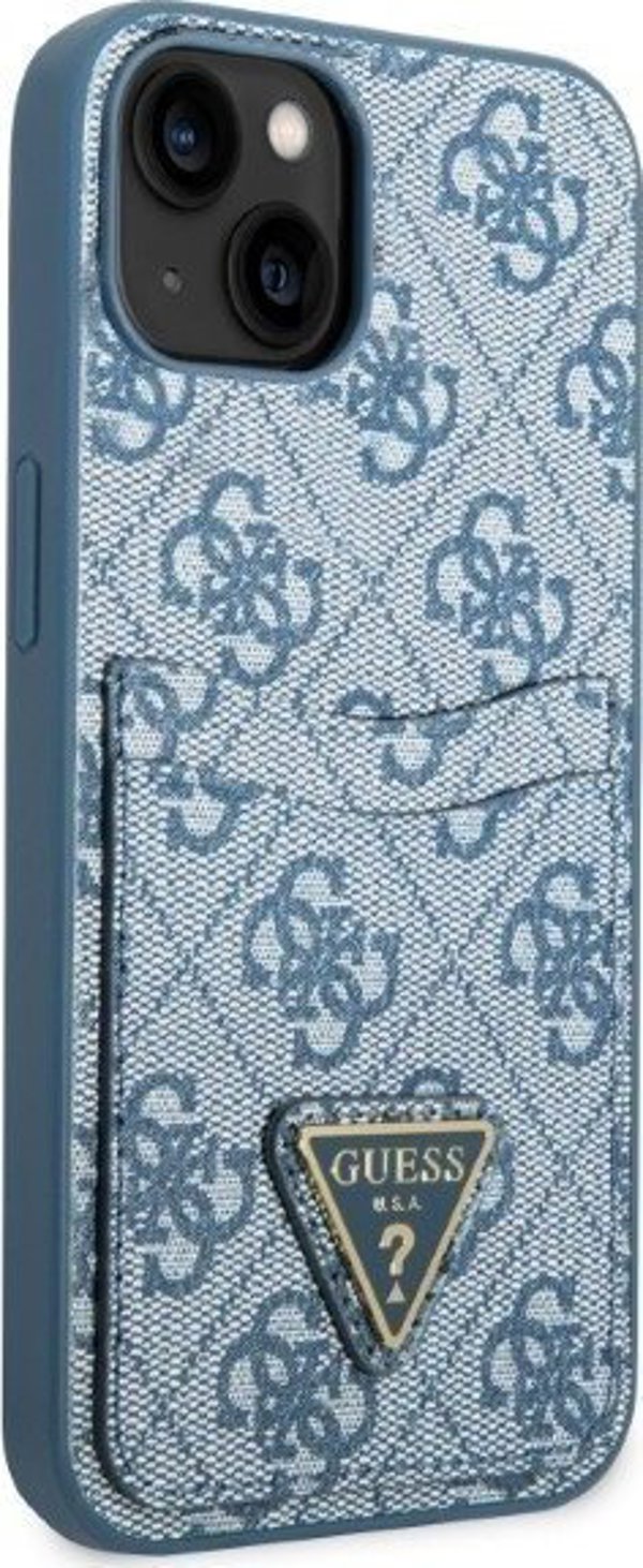 Guess Guess GUHCP13SP4TPB iPhone 13 mini 5,4" μπλε σκληρή θήκη 4G Triangle Logo Cardslot NoSize