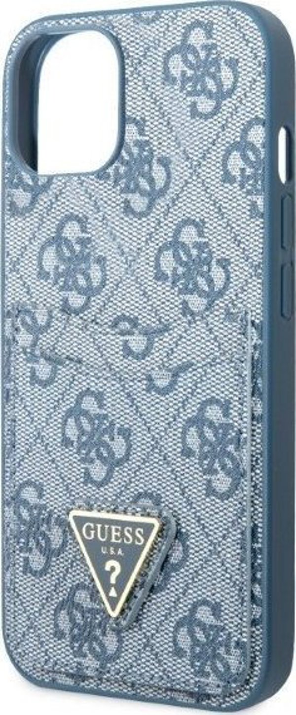 Guess Guess GUHCP13SP4TPB iPhone 13 mini 5,4" μπλε σκληρή θήκη 4G Triangle Logo Cardslot NoSize