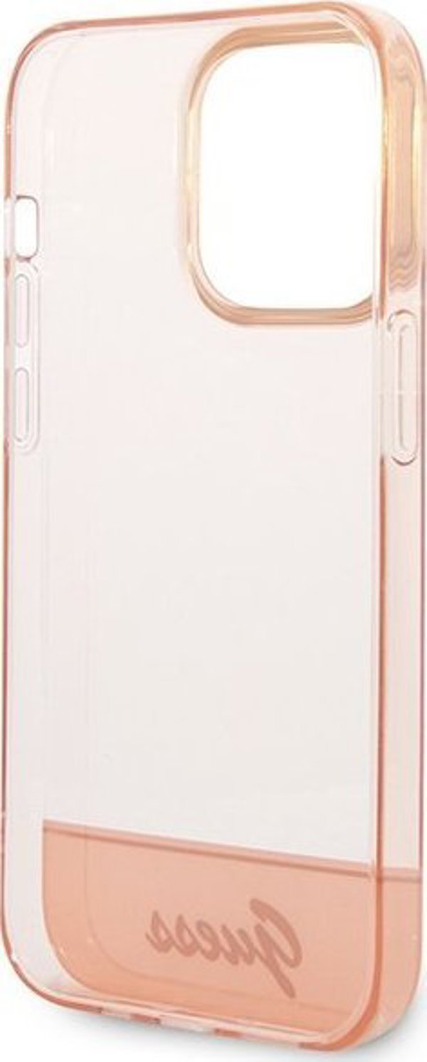 Guess Θήκη Guess GUHCP14XHGCOP Apple iPhone 14 Pro Max ροζ/ροζ σκληρή θήκη Ημιδιαφανής