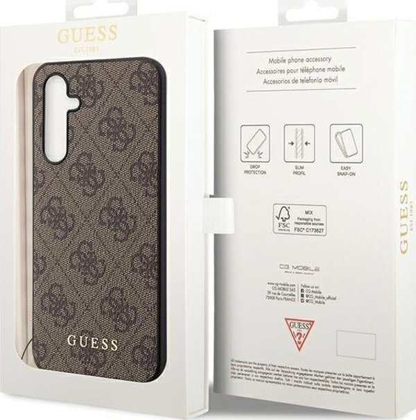 Guess Case Guess GUHCS23FEGF4GBR Samsung Galaxy S23 FE hardcase 4G Charms Collection καφέ