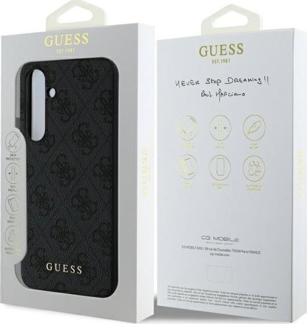 Guess Guess GUHCS24FEGF4GGR S24 FE S721 γκρι/γκρι σκληρή θήκη 4G Συλλογή Charms