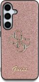 Guess Θήκη Fixed Glitter Big 4G Metal Logo για Samsung Galaxy S25 Ultra Ροζ