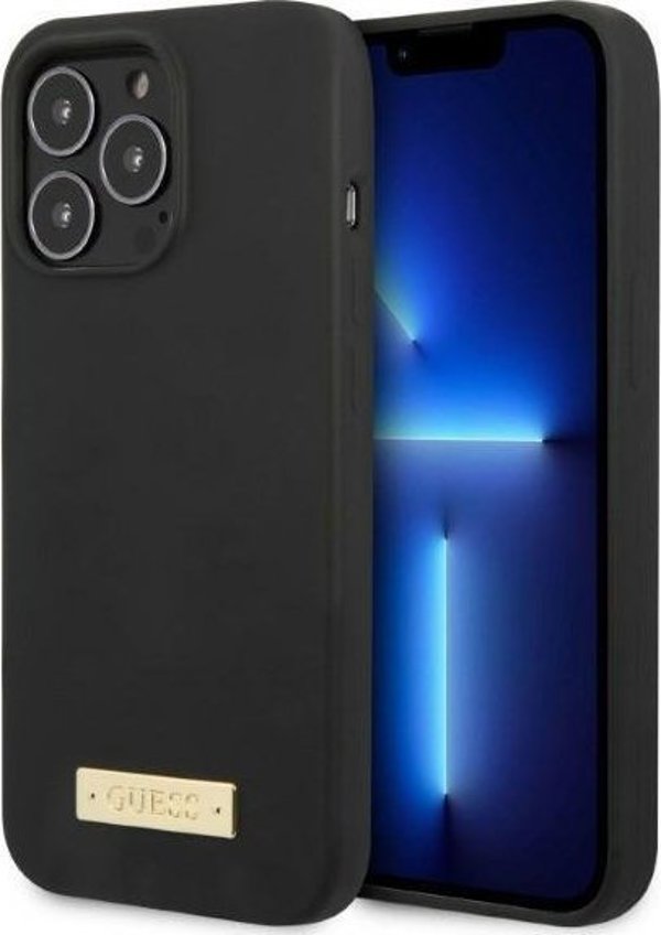 Guess Guess GUHMP13XSPLK iPhone 13 Pro Max 6,7" μαύρη σκληρή θήκη σιλικόνης με λογότυπο MagSafe NoSize