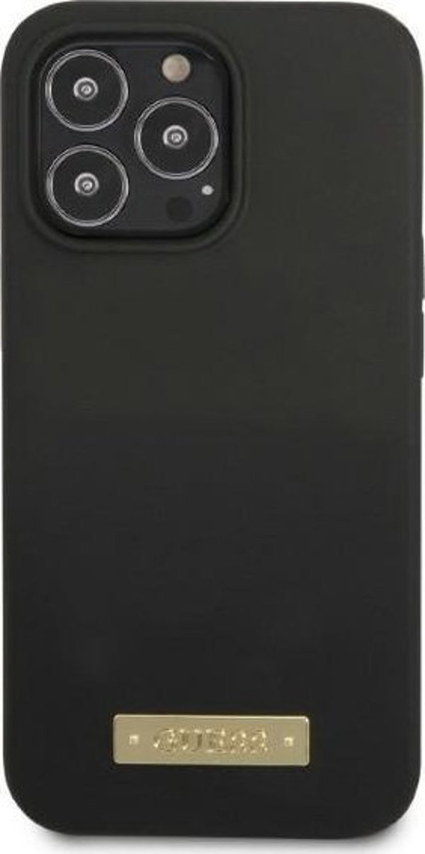 Guess Guess GUHMP13XSPLK iPhone 13 Pro Max 6,7" μαύρη σκληρή θήκη σιλικόνης με λογότυπο MagSafe NoSize